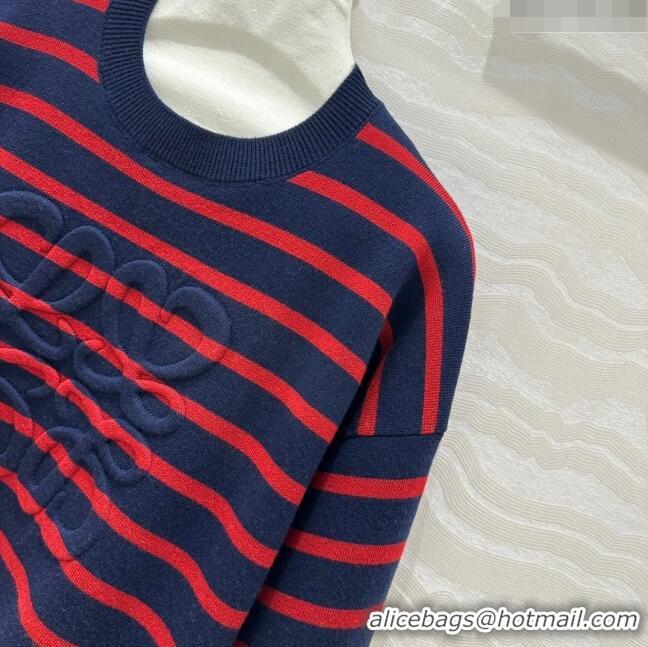 Spot Bulk Loewe Wool Sweater L71026 Blue/Red 2024