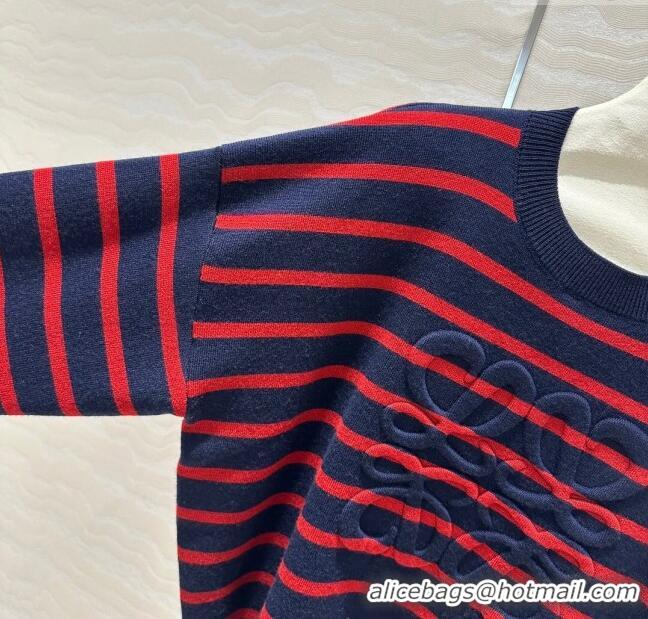 Spot Bulk Loewe Wool Sweater L71026 Blue/Red 2024