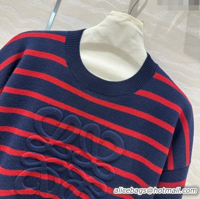 Spot Bulk Loewe Wool Sweater L71026 Blue/Red 2024