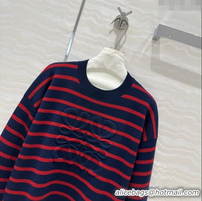 Spot Bulk Loewe Wool Sweater L71026 Blue/Red 2024