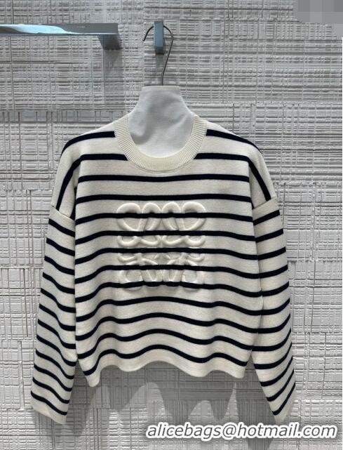 ​Buy New Cheap Loewe Wool Sweater L71027 Black/White 2024