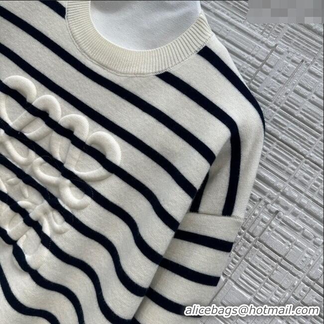 ​Buy New Cheap Loewe Wool Sweater L71027 Black/White 2024