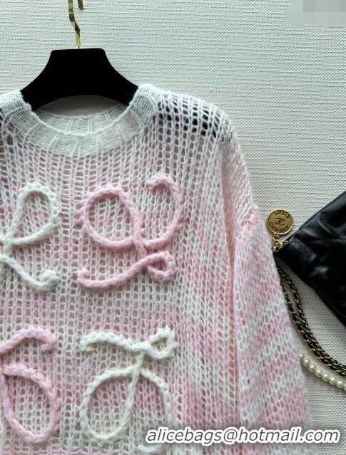 ​Luxury Classic Loewe Mohair Sweater L71210 Pink 2024