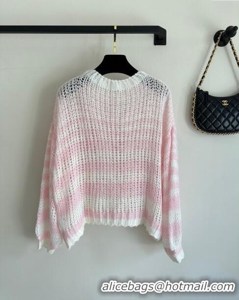 ​Luxury Classic Loewe Mohair Sweater L71210 Pink 2024