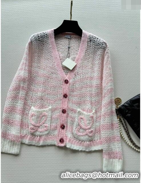 Top Quality Loewe Mohair Cardigan L71211 Pink 2024