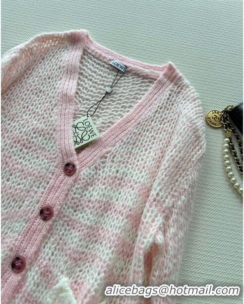 Top Quality Loewe Mohair Cardigan L71211 Pink 2024