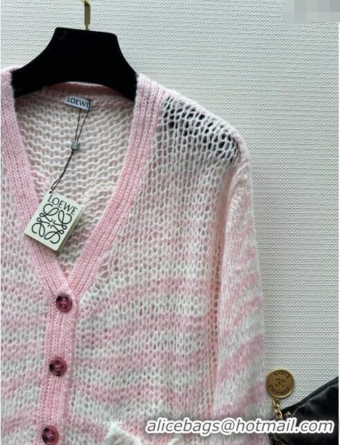 Top Quality Loewe Mohair Cardigan L71211 Pink 2024