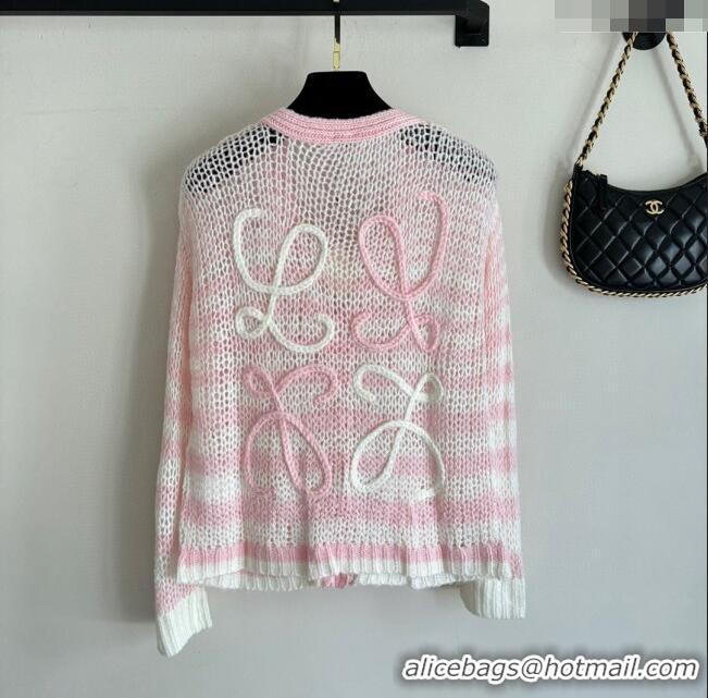 Top Quality Loewe Mohair Cardigan L71211 Pink 2024