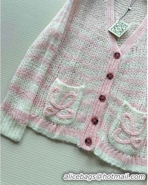 Top Quality Loewe Mohair Cardigan L71211 Pink 2024