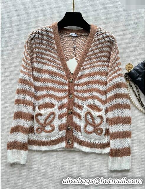 New Fashion Loewe Mohair Cardigan L71212 Brown 2024