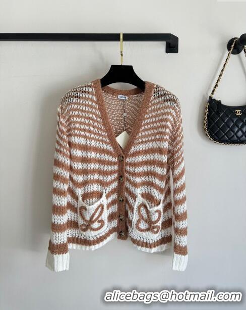 New Fashion Loewe Mohair Cardigan L71212 Brown 2024