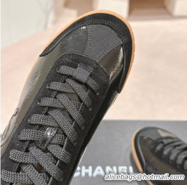 1:1 aaaaa Chanel Calfskin Sneakers Black 816113