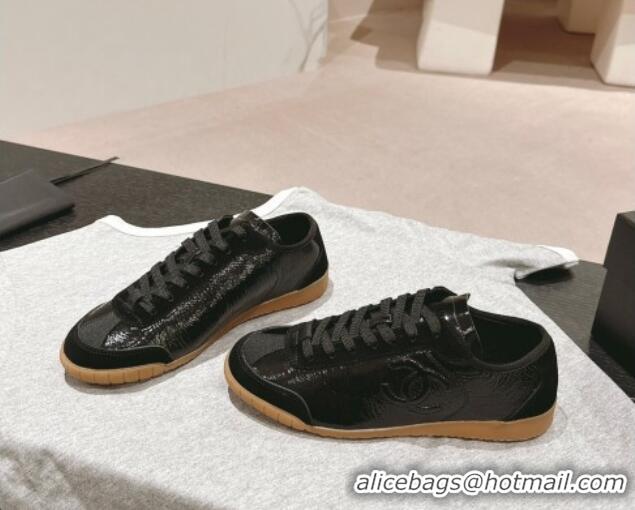 1:1 aaaaa Chanel Calfskin Sneakers Black 816113