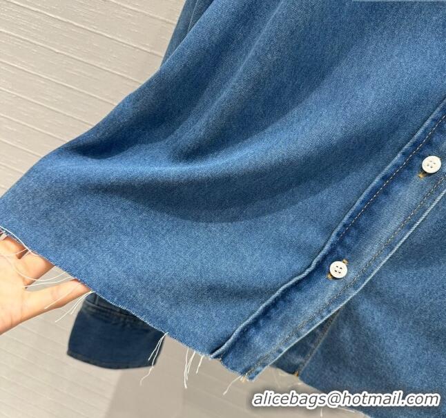 Original Cheap Miu Miu Denim Shirt M71214 Blue 2024