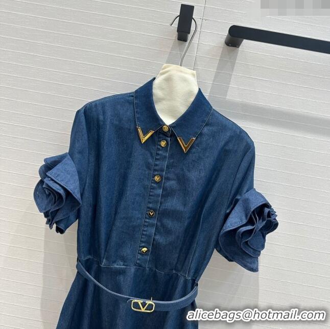 Classic Cheap Valentino Denim Dress V71215 Blue 2024