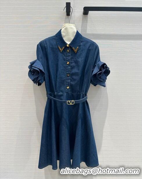 Classic Cheap Valentino Denim Dress V71215 Blue 2024