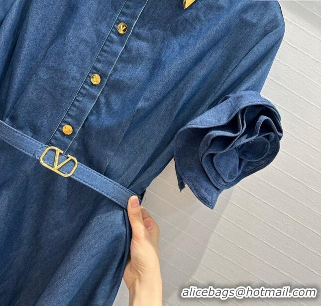 Classic Cheap Valentino Denim Dress V71215 Blue 2024