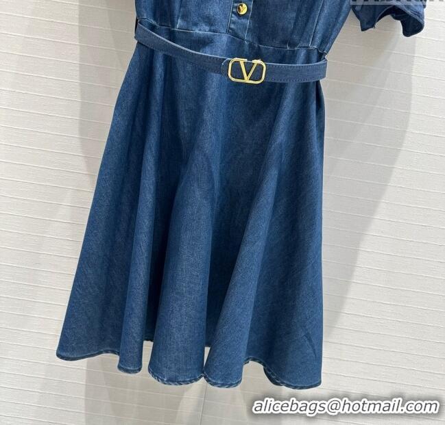 Classic Cheap Valentino Denim Dress V71215 Blue 2024