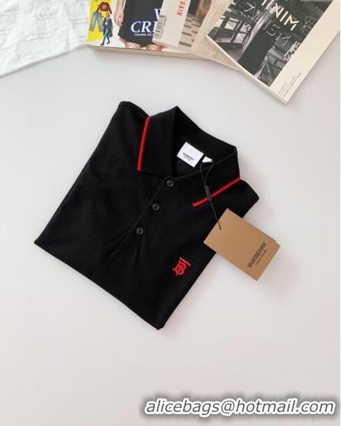 Top Quality Burberry Cotton Polo T-shirt B72605 Black 2024 (For Men)