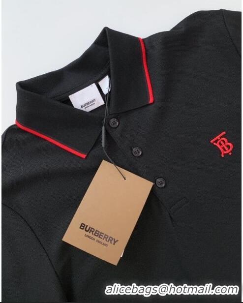 Top Quality Burberry Cotton Polo T-shirt B72605 Black 2024 (For Men)