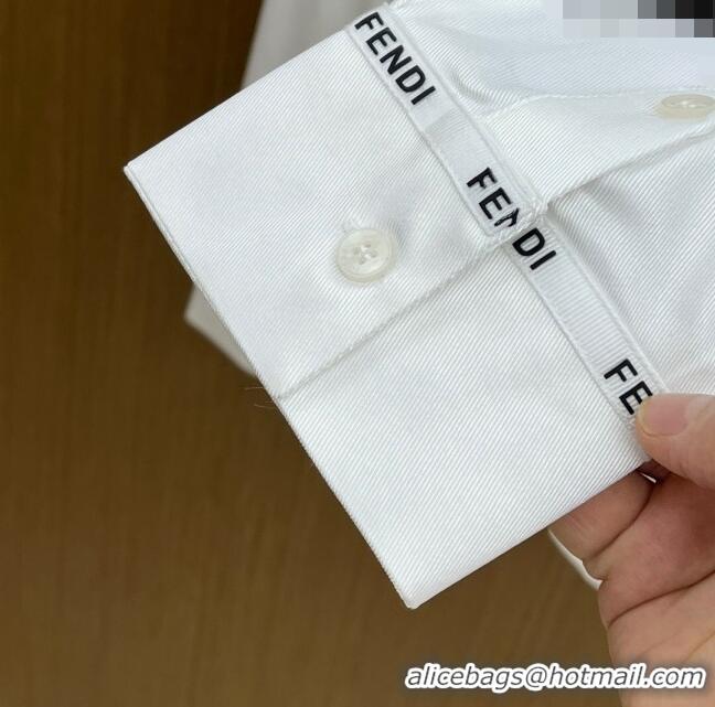 High Quality Classic Fendi Shirt F72613 White 2024 (For Men)