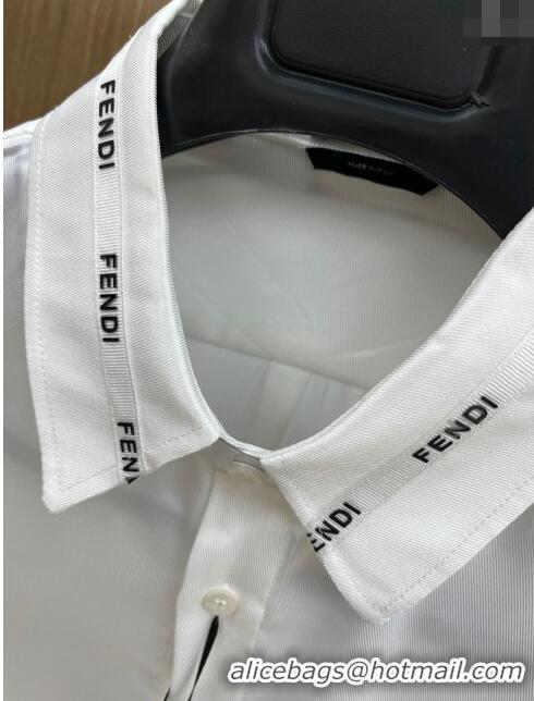 High Quality Classic Fendi Shirt F72613 White 2024 (For Men)