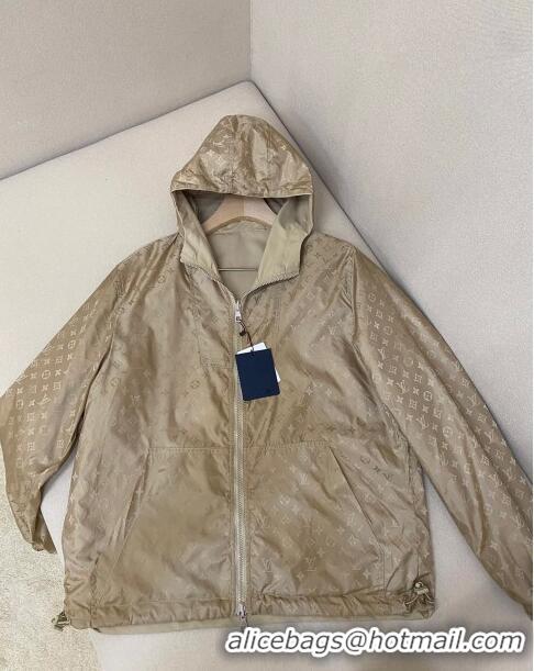 Grade Quality Louis Vuitton Monogram Reversible Jacket LV72627 Beige 2024 (For Men)