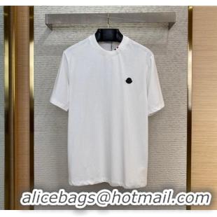 Top Grade Moncler Cotton T-shirt M72630 White 2024 (For Women and Men)