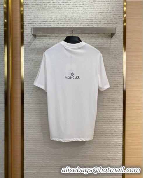 Top Grade Moncler Cotton T-shirt M72630 White 2024 (For Women and Men)