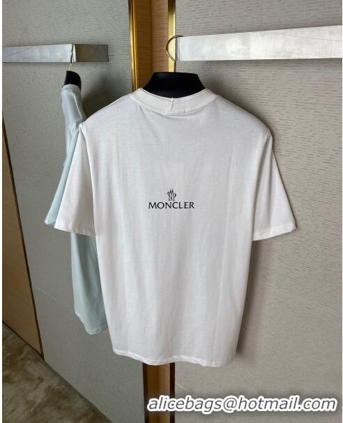 Top Grade Moncler Cotton T-shirt M72630 White 2024 (For Women and Men)