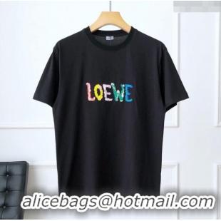 Top Grade Loewe Cotton T-shirt L72641 Black 2024 (For Men)