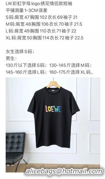 Top Grade Loewe Cotton T-shirt L72641 Black 2024 (For Men)