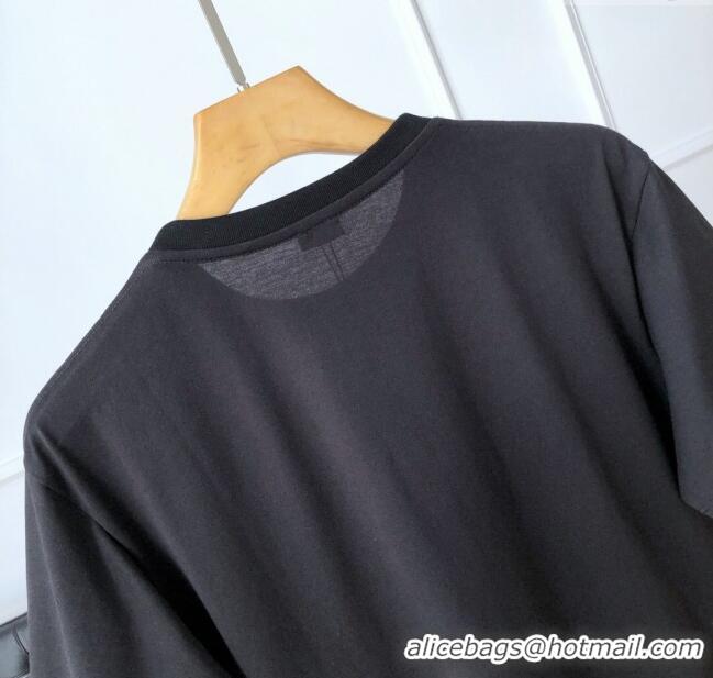 Top Grade Loewe Cotton T-shirt L72641 Black 2024 (For Men)