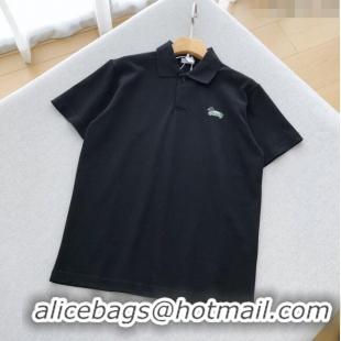 Buy Inexpensive Burberry Cotton Polo T-shirt B72639 Black 2024 (For Men)