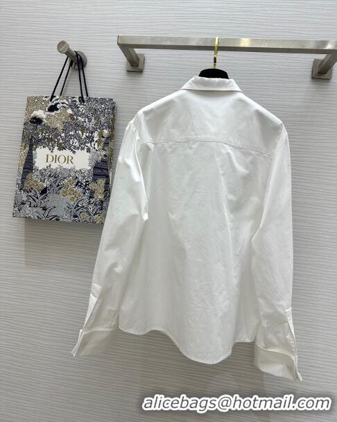 Reasonable Price Dior Shirt with Tie D8705 White 2024