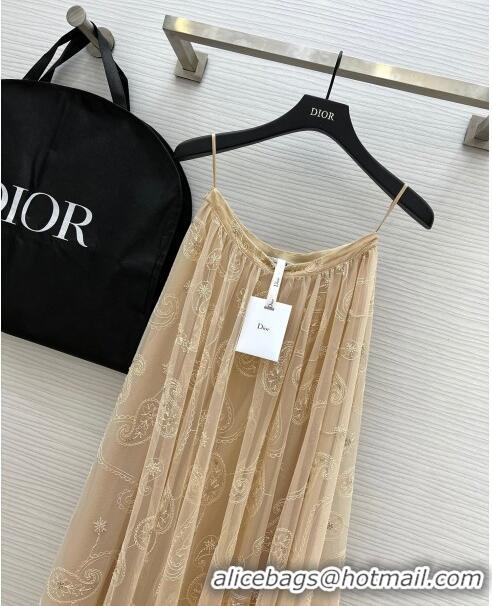 Well Crafted Dior Embroidery Skirt D8707 Beige 2024