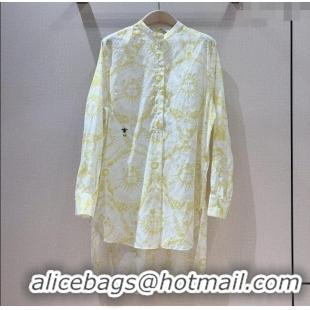 Best Price Dior Cotton Shirt D8708 Yellow 2024