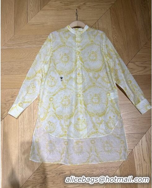 Best Price Dior Cotton Shirt D8708 Yellow 2024