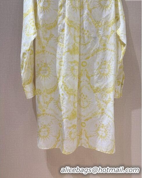 Best Price Dior Cotton Shirt D8708 Yellow 2024