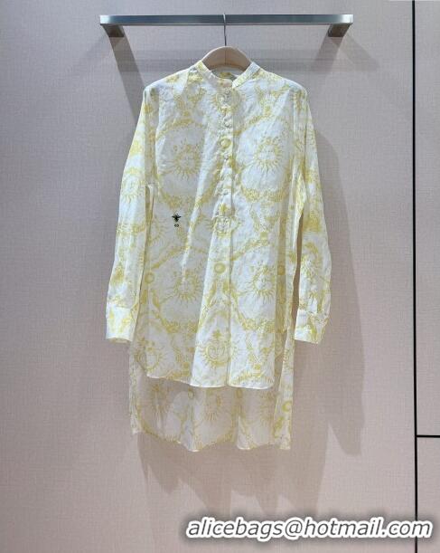 Best Price Dior Cotton Shirt D8708 Yellow 2024