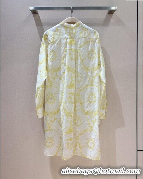 Best Price Dior Cotton Shirt D8708 Yellow 2024