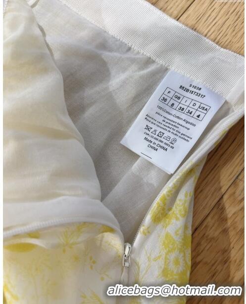 Big Discount Dior Cotton Skirt D8709 Yellow 2024