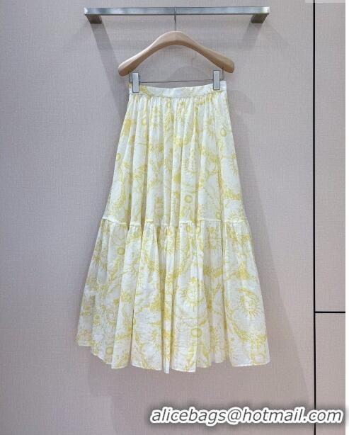 Big Discount Dior Cotton Skirt D8709 Yellow 2024