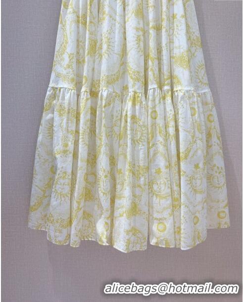 Big Discount Dior Cotton Skirt D8709 Yellow 2024