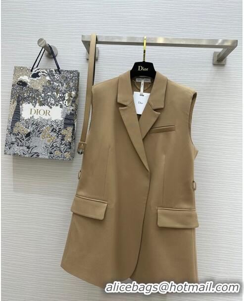 Market Sells Dior Vest with Belt D8710 Brown 2024