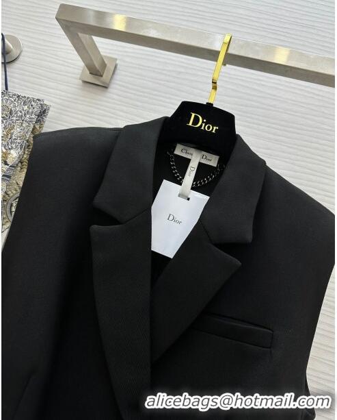 Luxurious Cheap Dior Vest with Belt D8711 Black 2024