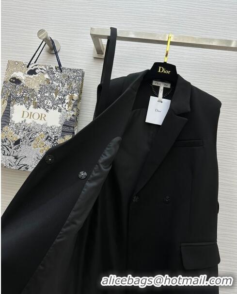 Luxurious Cheap Dior Vest with Belt D8711 Black 2024