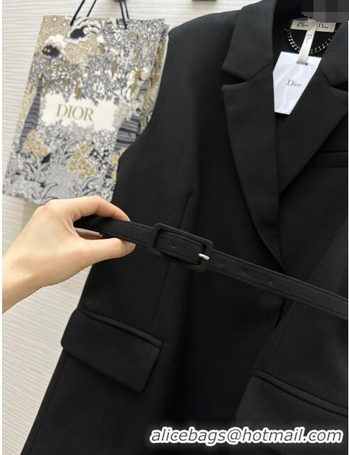 Luxurious Cheap Dior Vest with Belt D8711 Black 2024