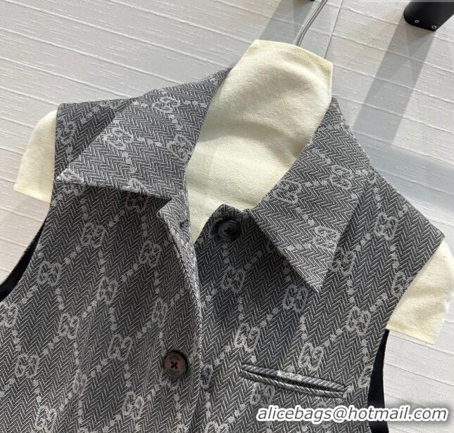 Pretty Style Gucci GG Vest G8715 Grey 2024