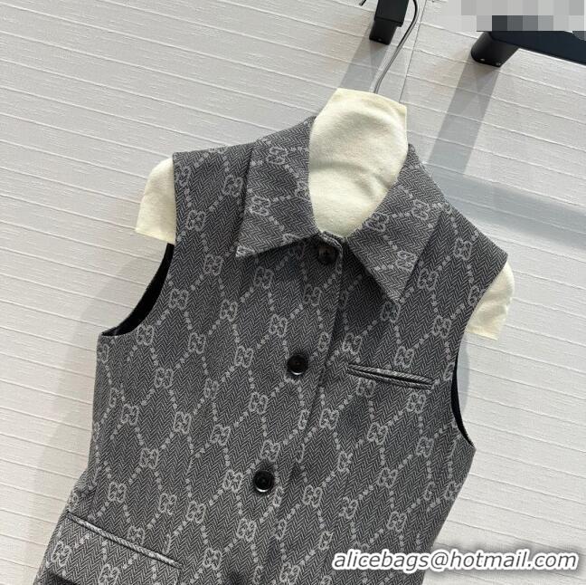 Pretty Style Gucci GG Vest G8715 Grey 2024